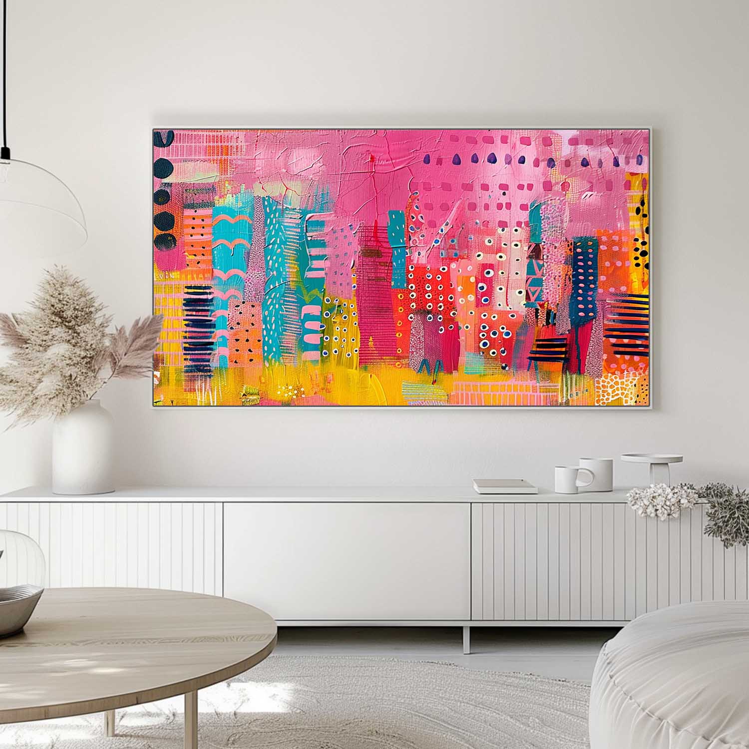 Wall Art Abstract Bohemian Mixed Media