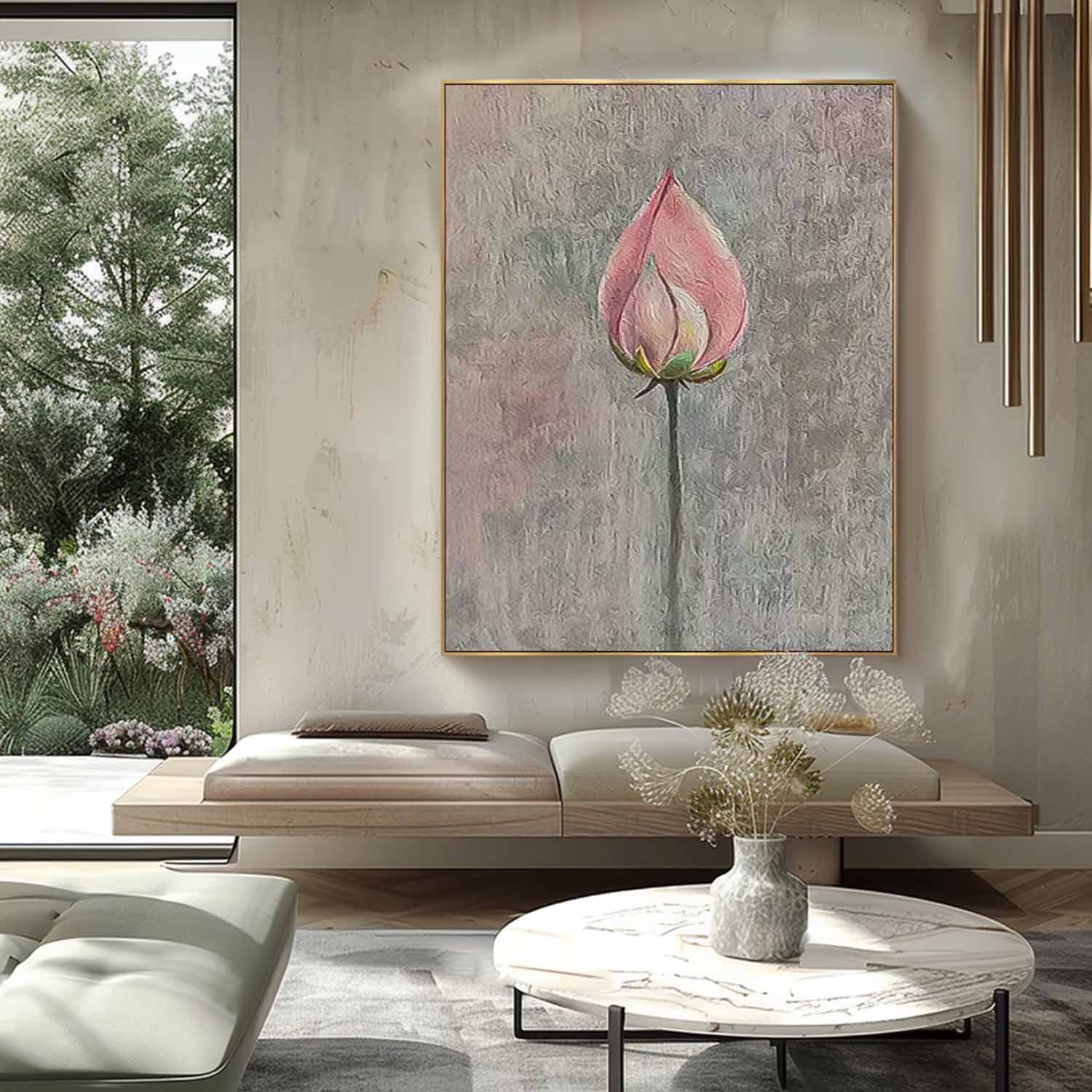 Wall Art Flower Minimalist Zen Serene Modern
