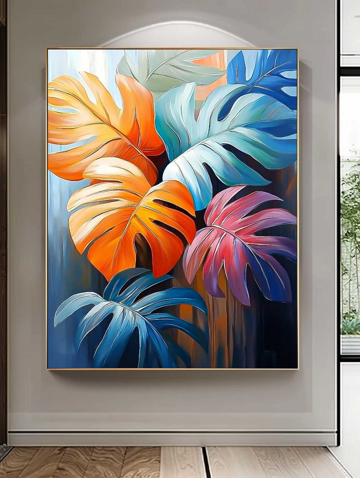 Wall Art Flower Biophilic Design Rustic Soft