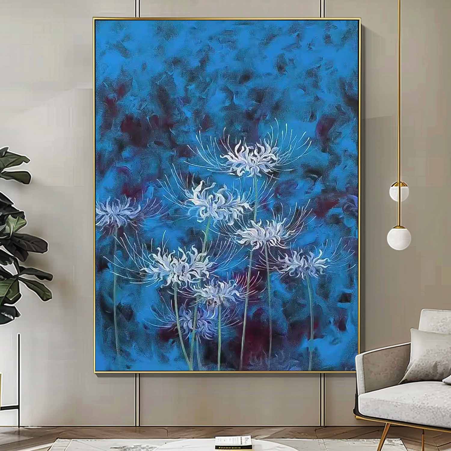 Wall Art Impasto Flower Impressionist Serene