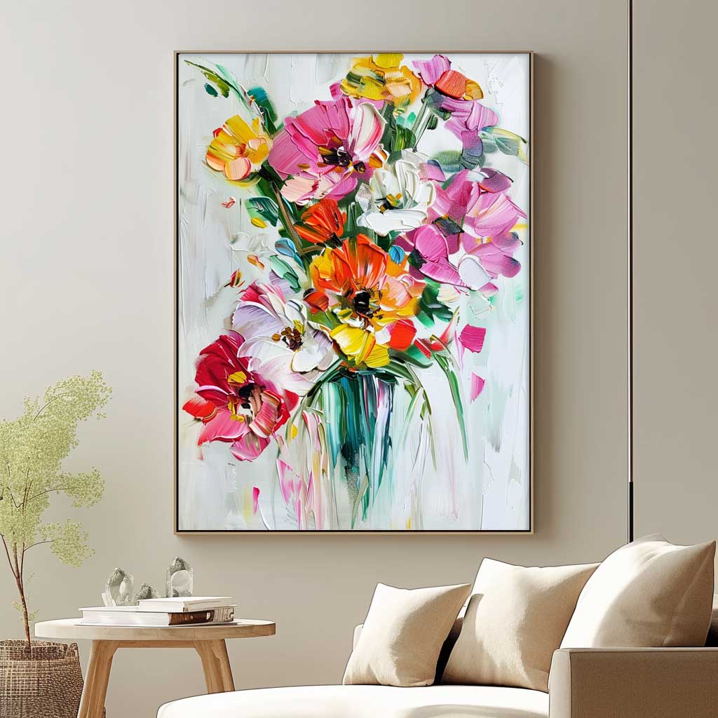Wall Art Bright Flower Impressionist Painterly