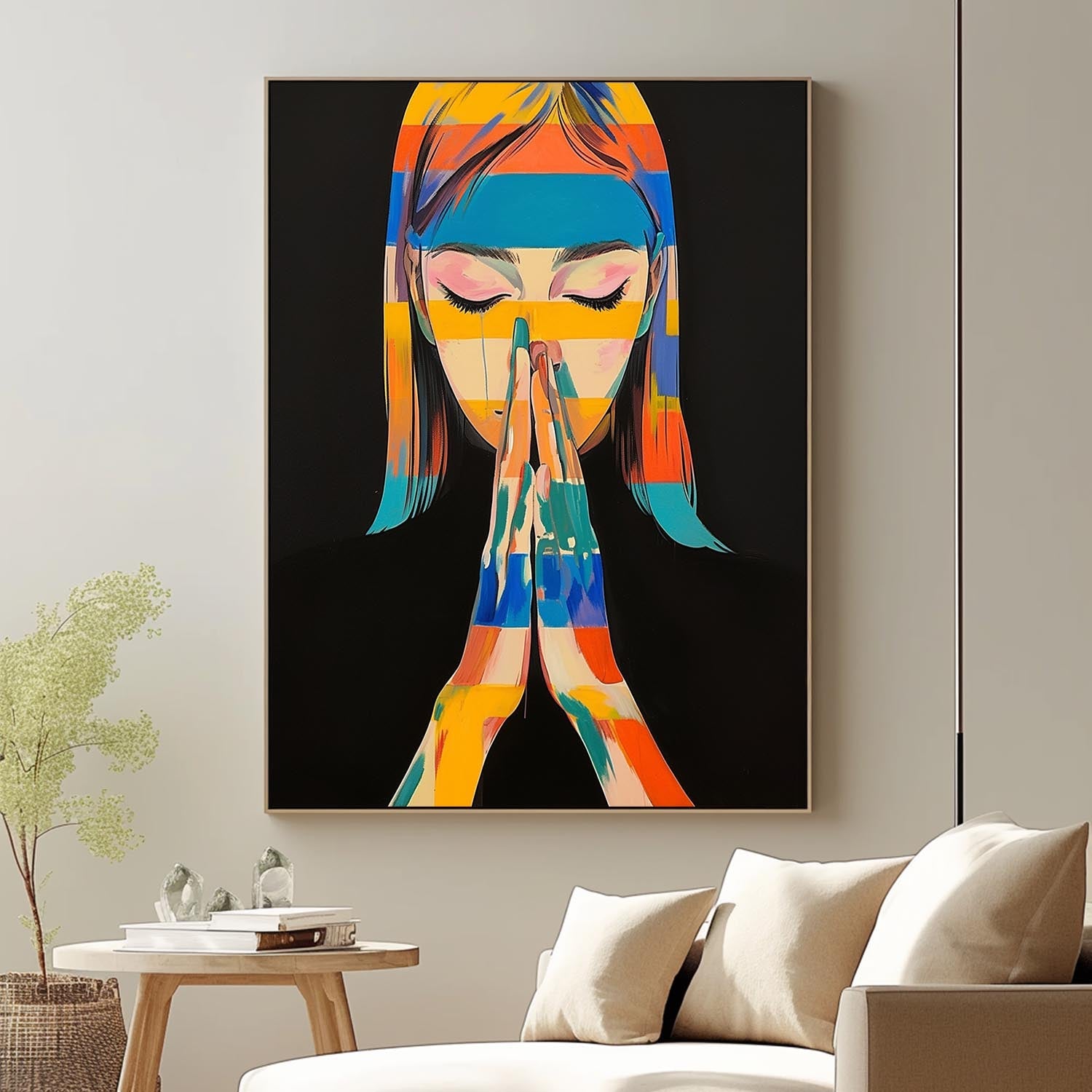 Wall Art Glitch People Painterly Elegant Abstract