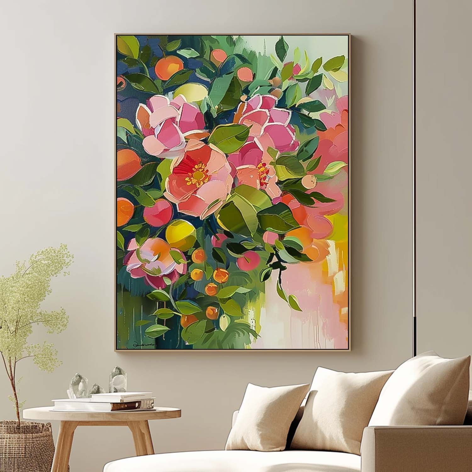 Wall Art Flower Cheerful Contemporary Elegant