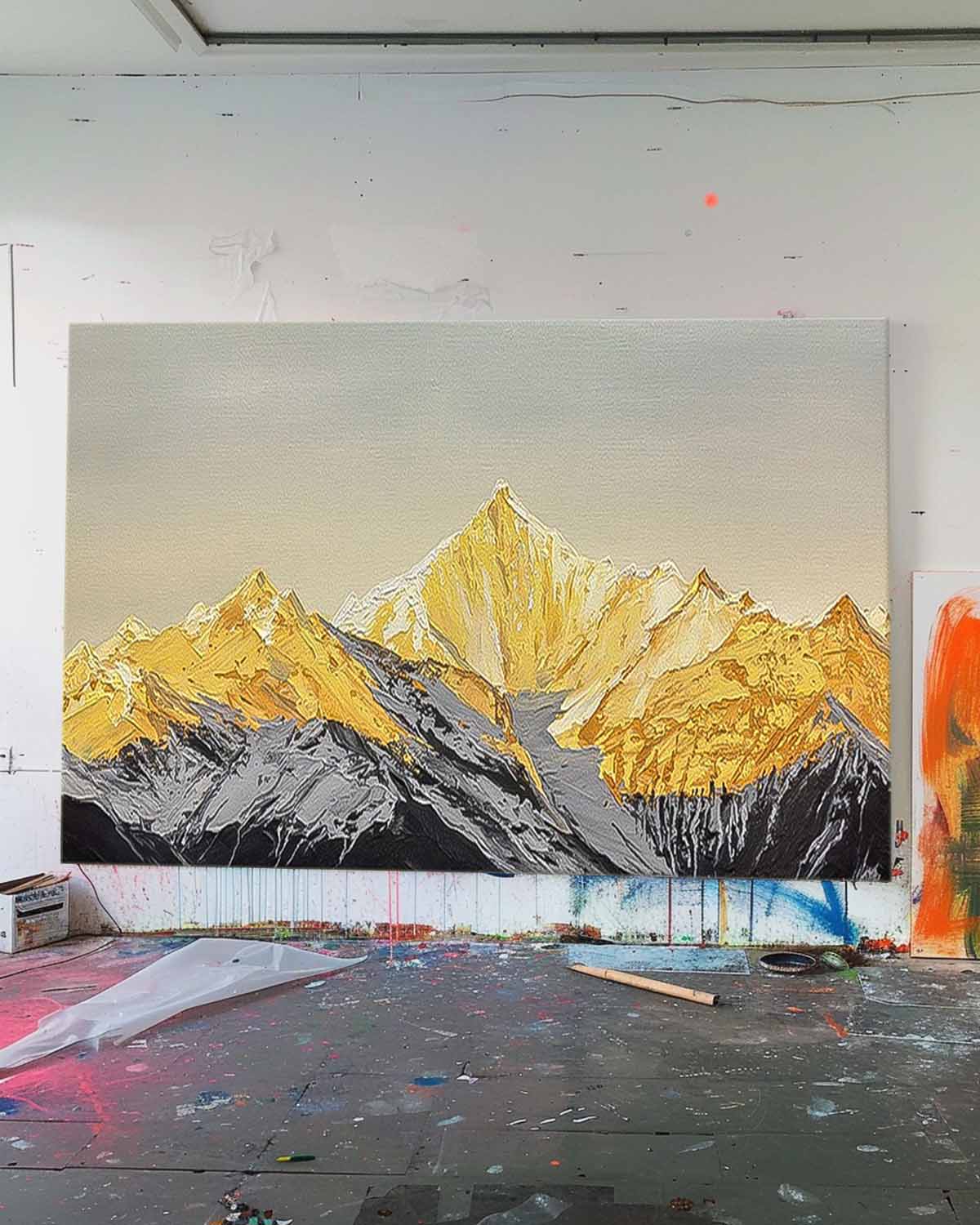 Wall Art Landscape Impasto Contemporary Majestic