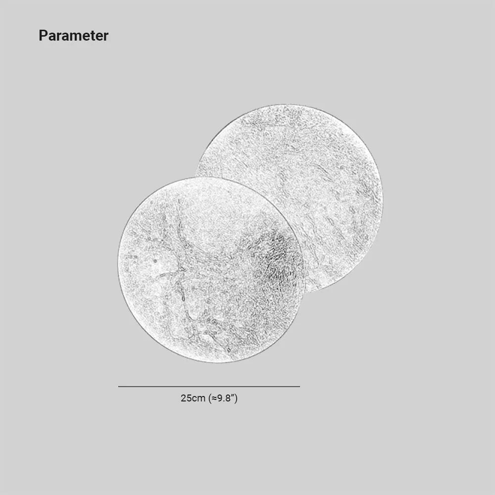 Arisha Modern Minimalist Round Moon Eclipse Wall Lamp - Neutralighting