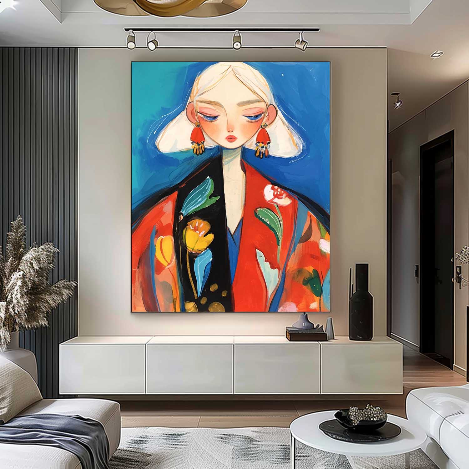 Wall Art Fashion People Painterly Modern Abstract