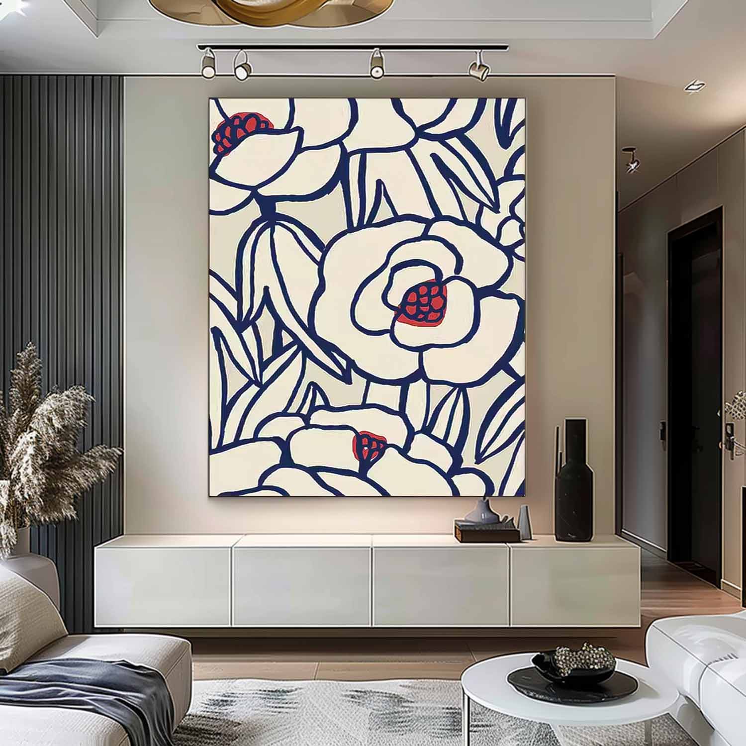 Wall Art Graphic Flower Bold Retro Artistic