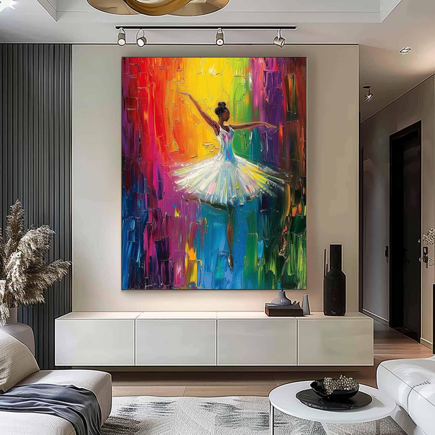Wall Art Impasto Ballerina Dance Expressionist