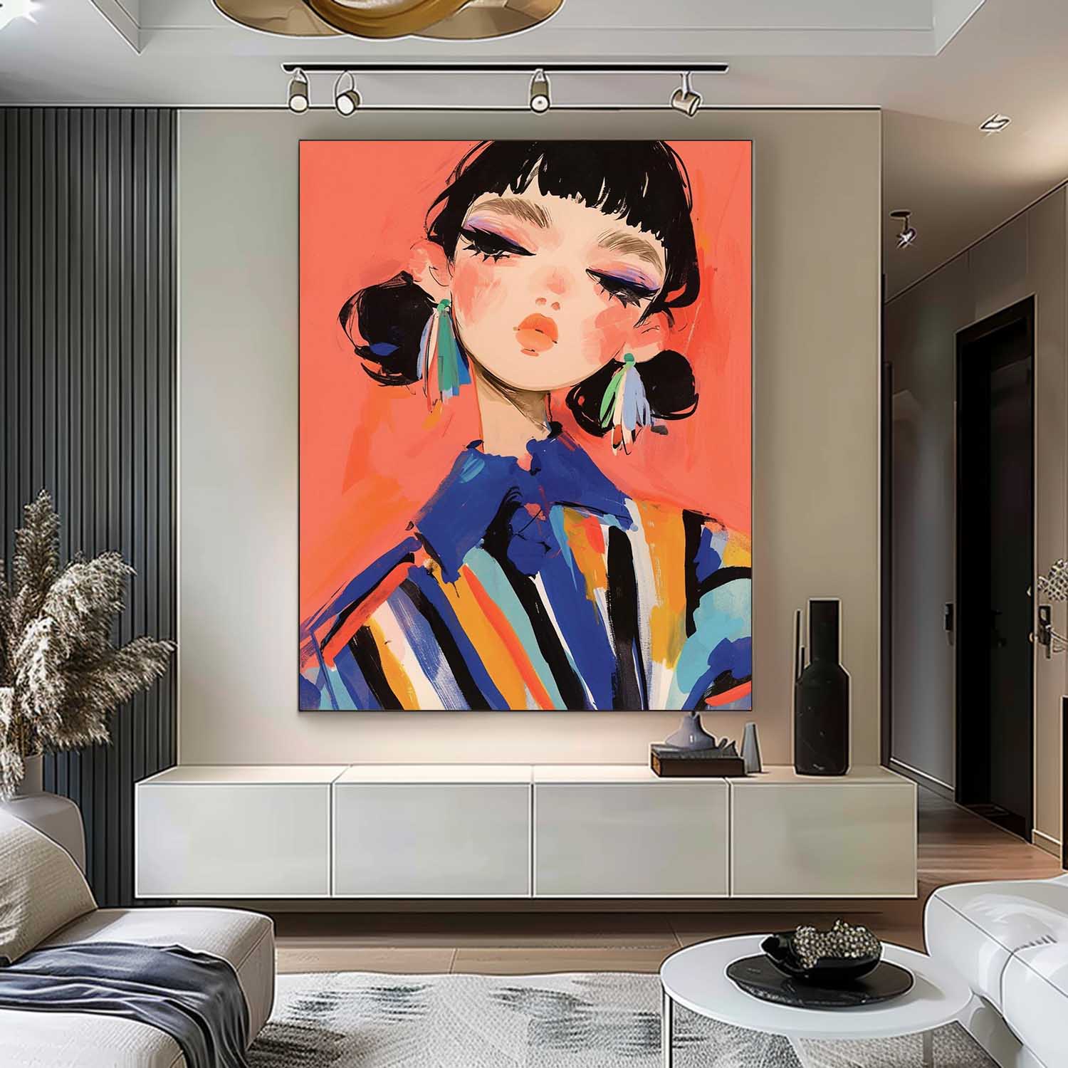 Wall Art Vibrant People Fashion Playful