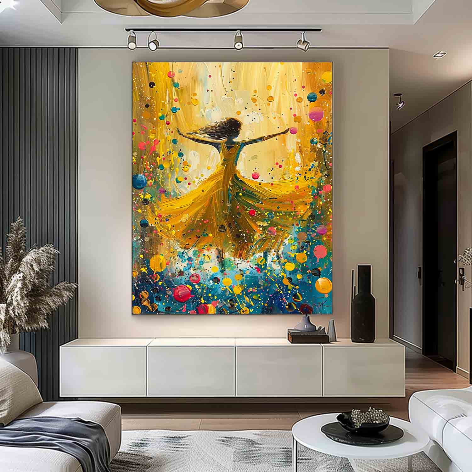 Wall Art Contemporary Energetic Figurative Design