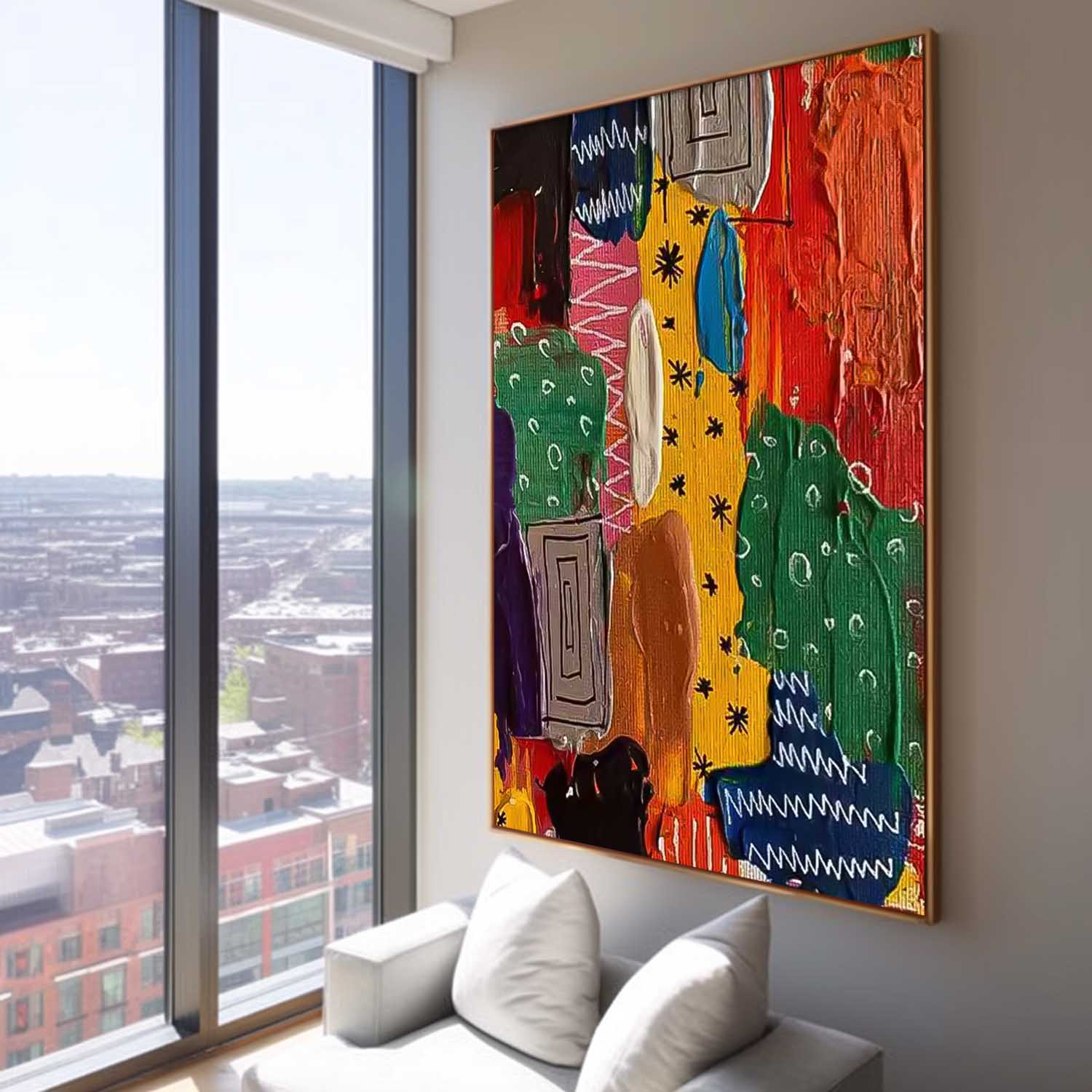 Abstract Canvas Art AB561 - Neutralighting