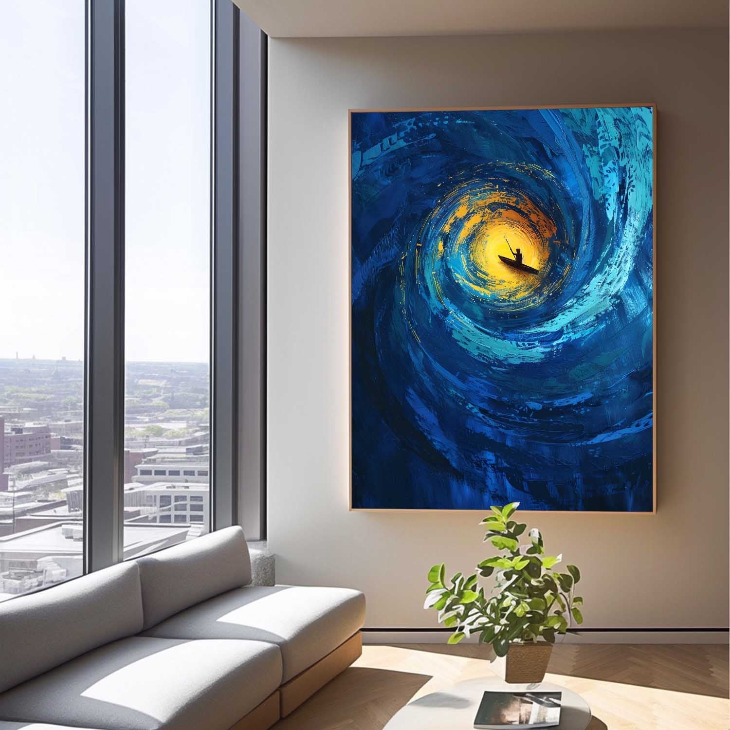 Wall Art Impasto Beach & Ocean Mysterious