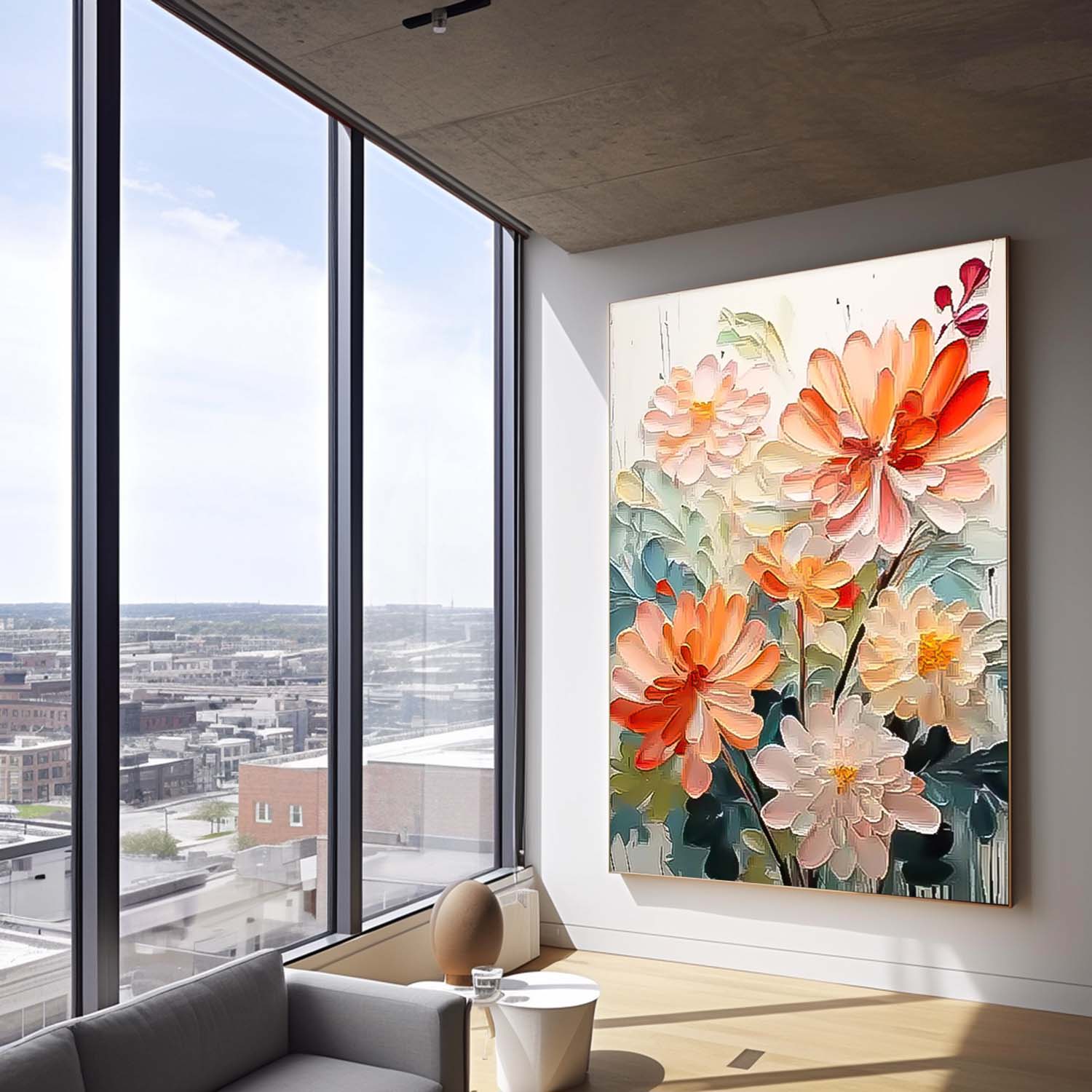 Wall Art Dahlia Flower Still Life Vibrant
