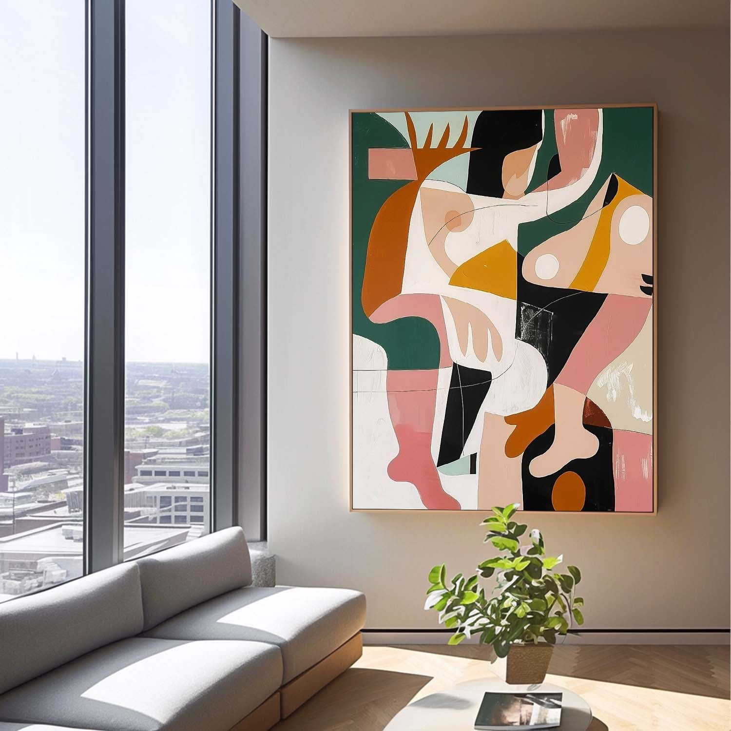 Wall Art Fragmented Abstract Painterly Elegant