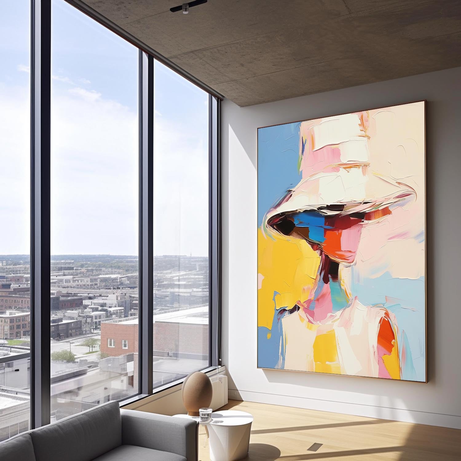 Wall Art Impasto People Elegant Emotional Abstract