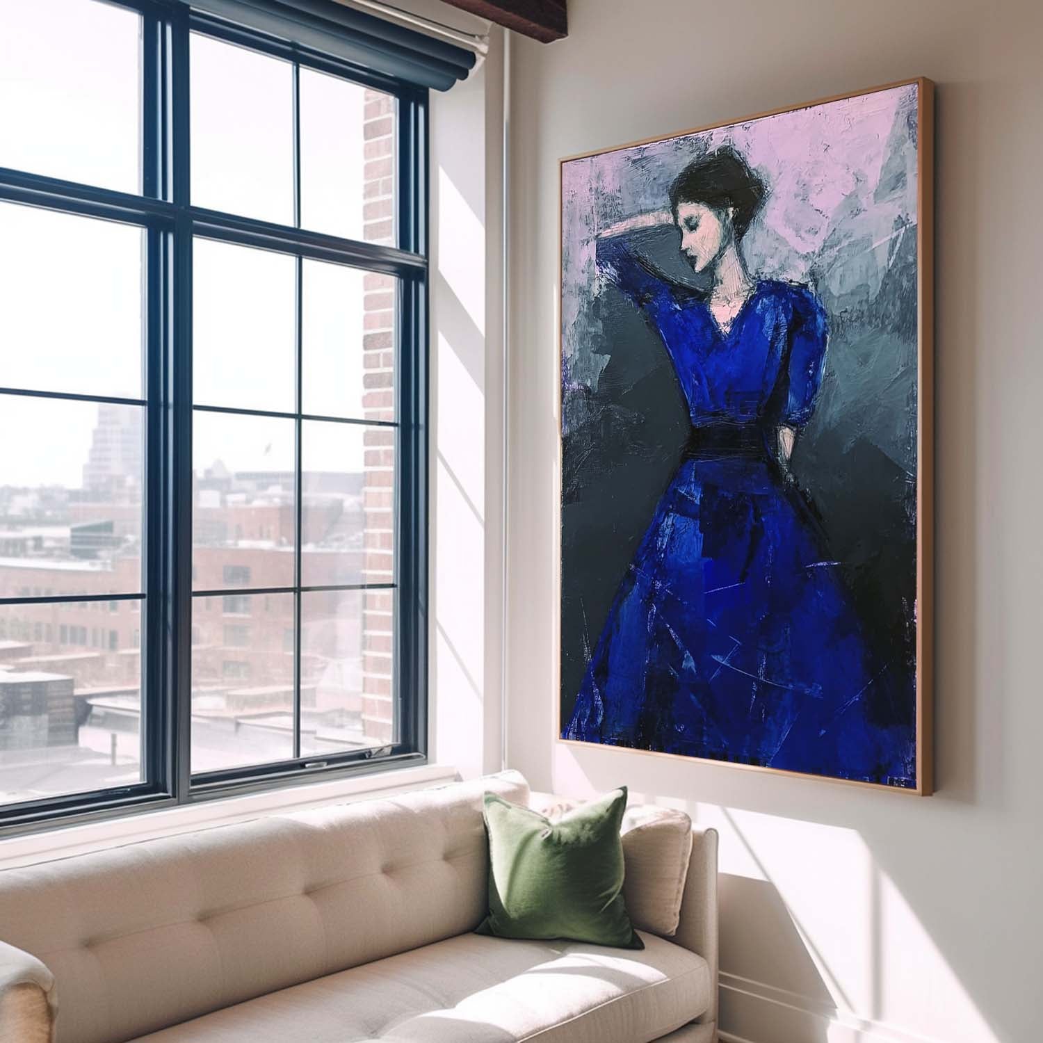 Wall Art Impasto People Elegant Lady Moody