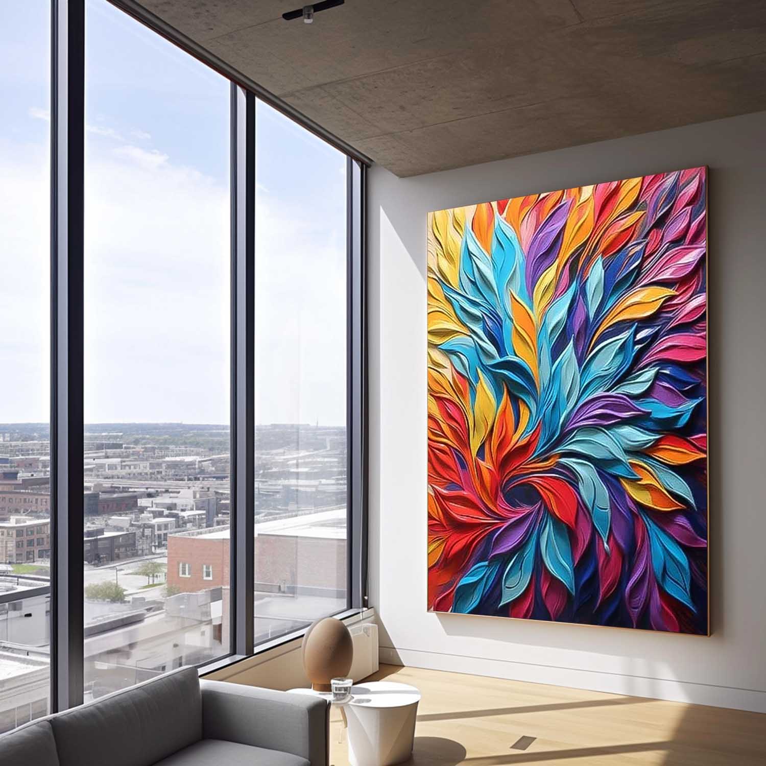 Wall Art Impasto Abstract Swirling Energetic