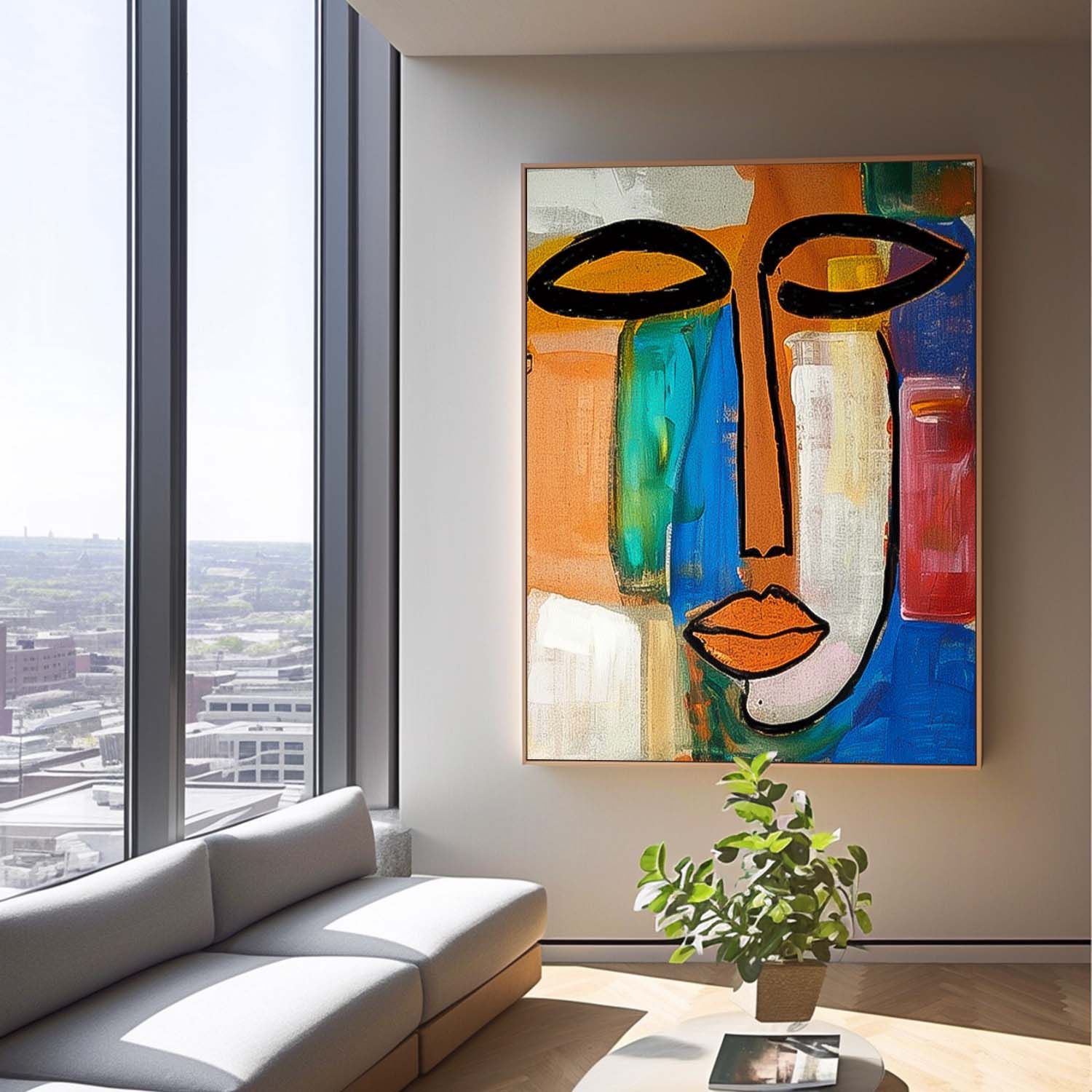 Wall Art Abstract People Vibrant Painterly