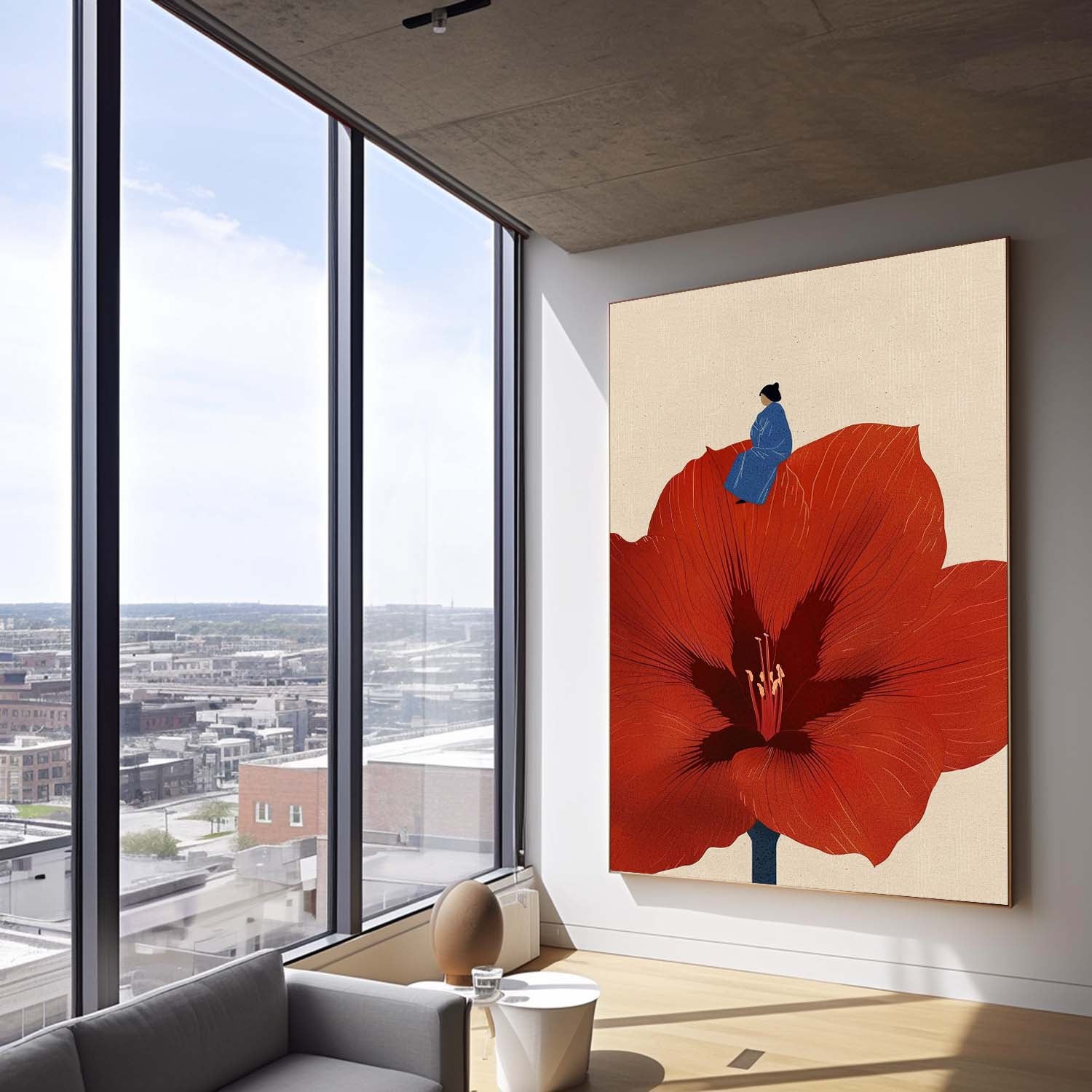 Wall Art People Oriental Surreal Floral Elegant