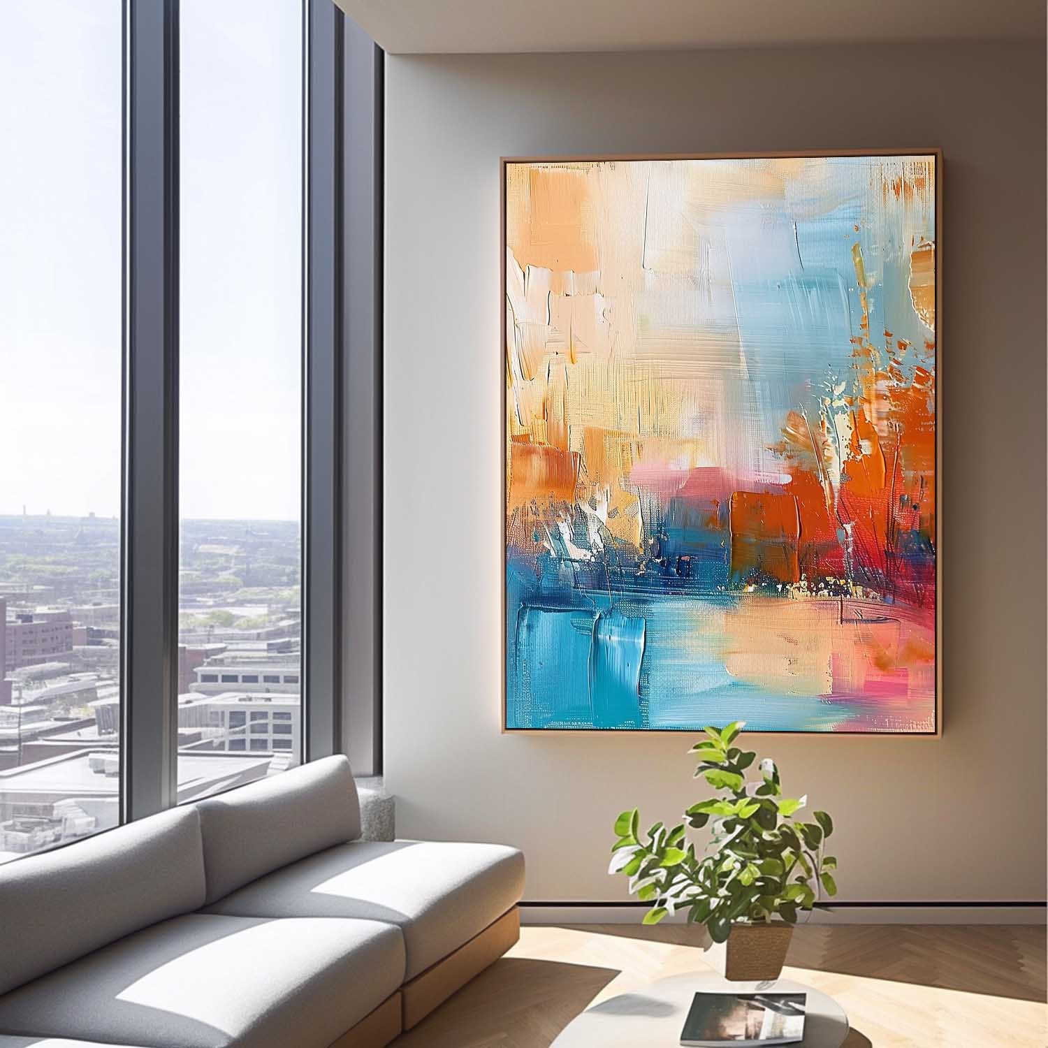 Wall Art Abstract Impasto Modern Pop