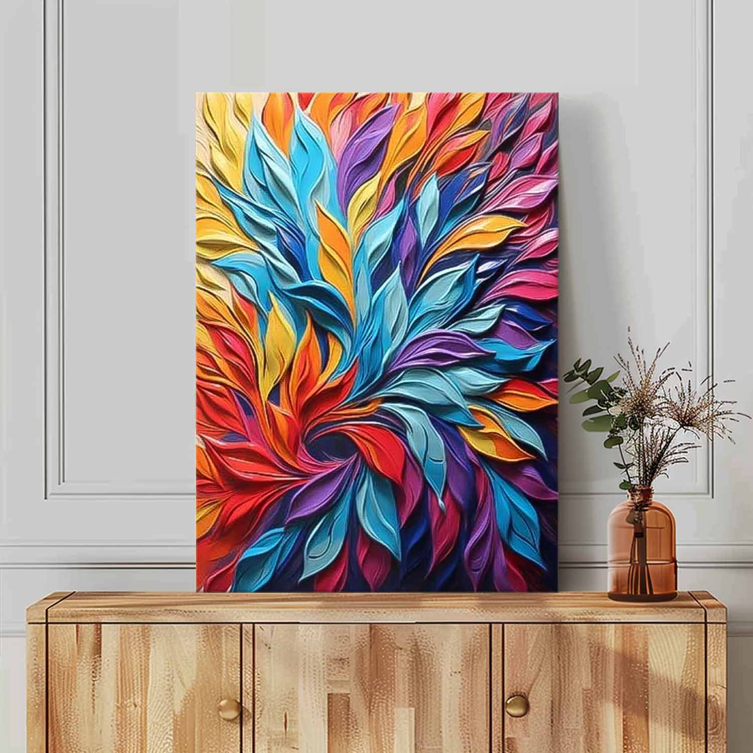 Wall Art Impasto Abstract Swirling Energetic