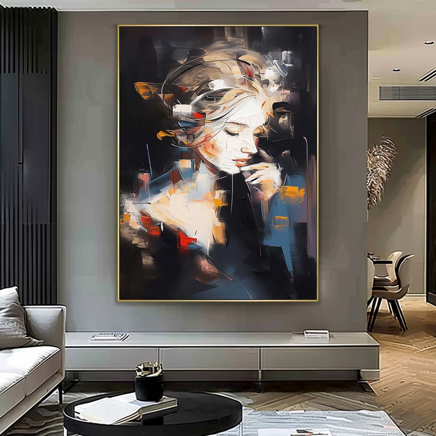 Wall Art People Impasto Expressionist Moody