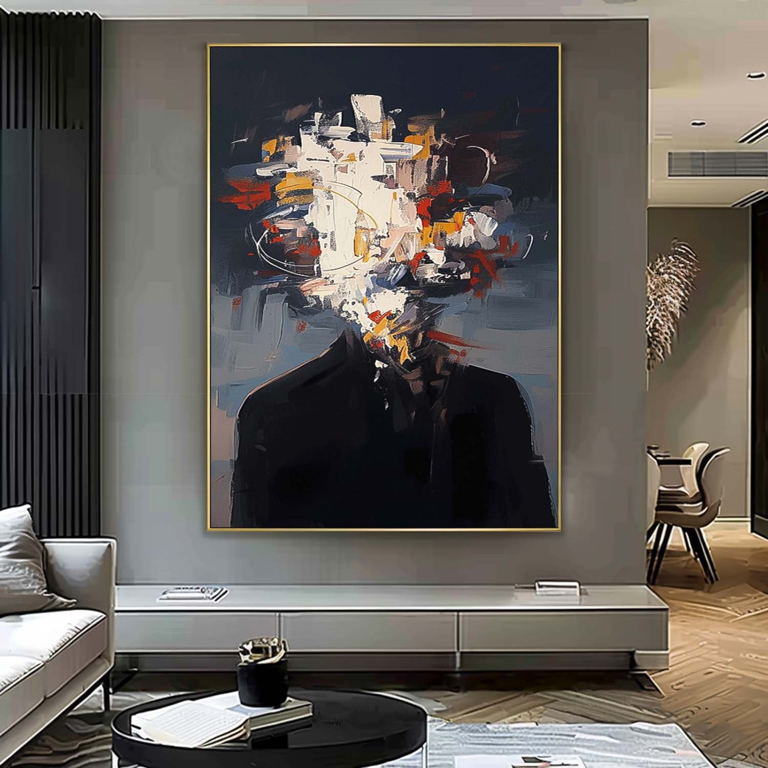 Wall Art Impasto People Energetic Colorful