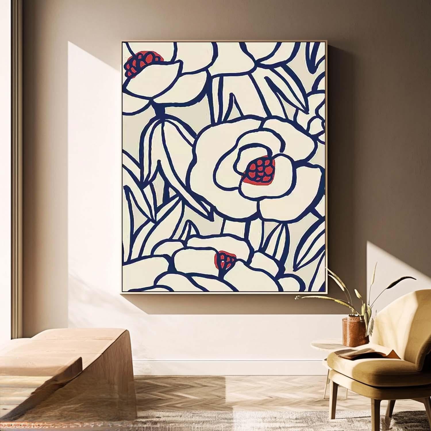Wall Art Graphic Flower Bold Retro Artistic