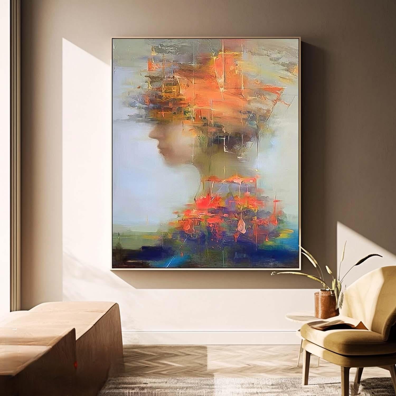 Wall Art People Floral Ethereal Serene Elegant