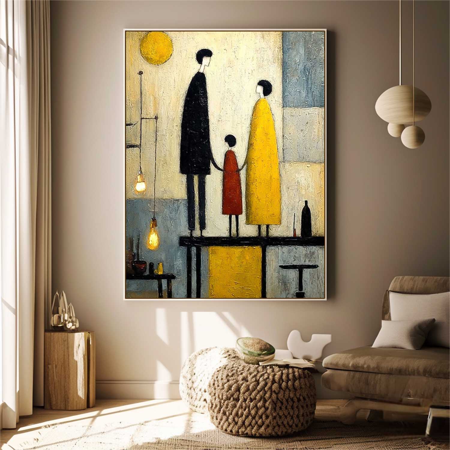 Wall Art People Retro Nostalgic Family