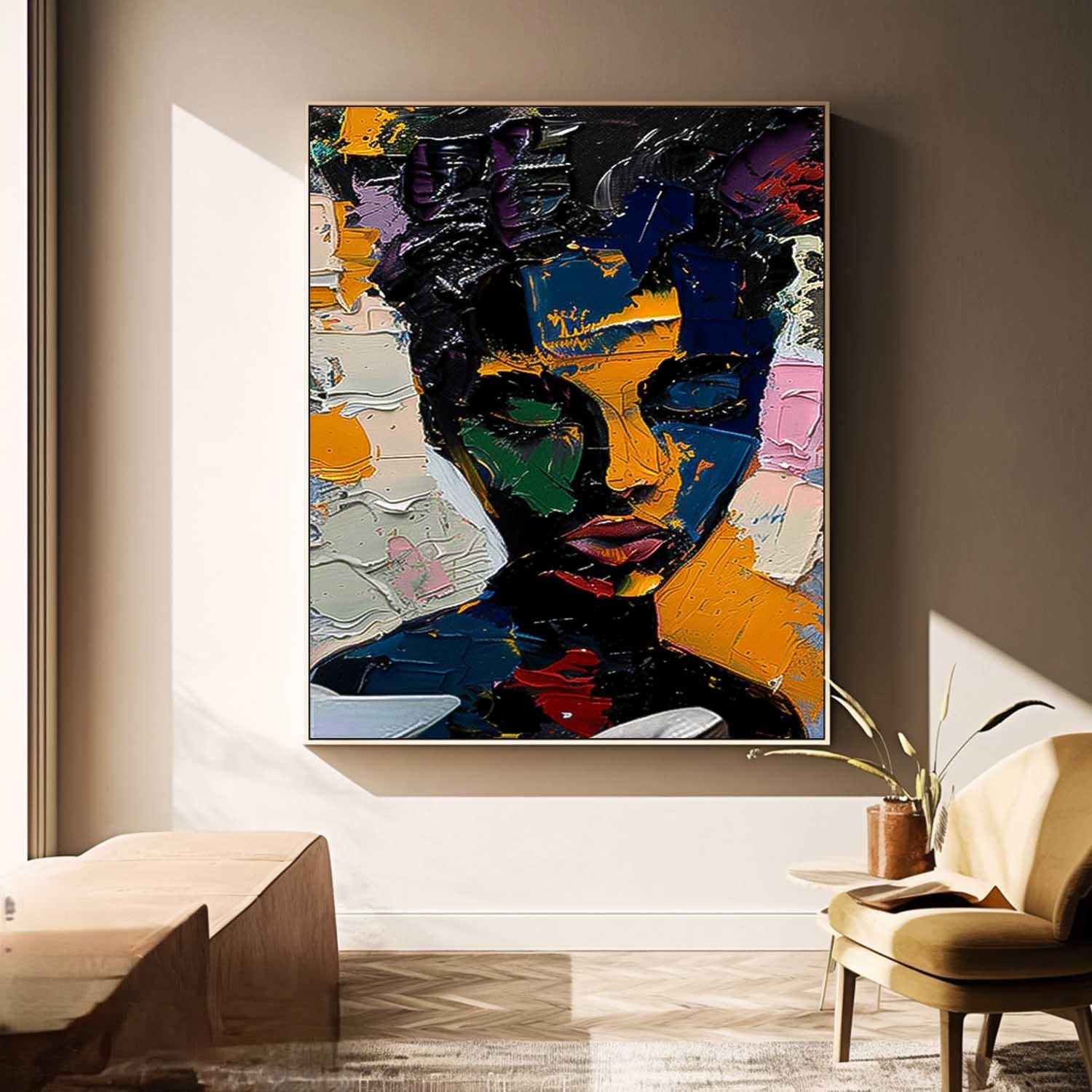 Wall Art Impasto People Painterly Scene
