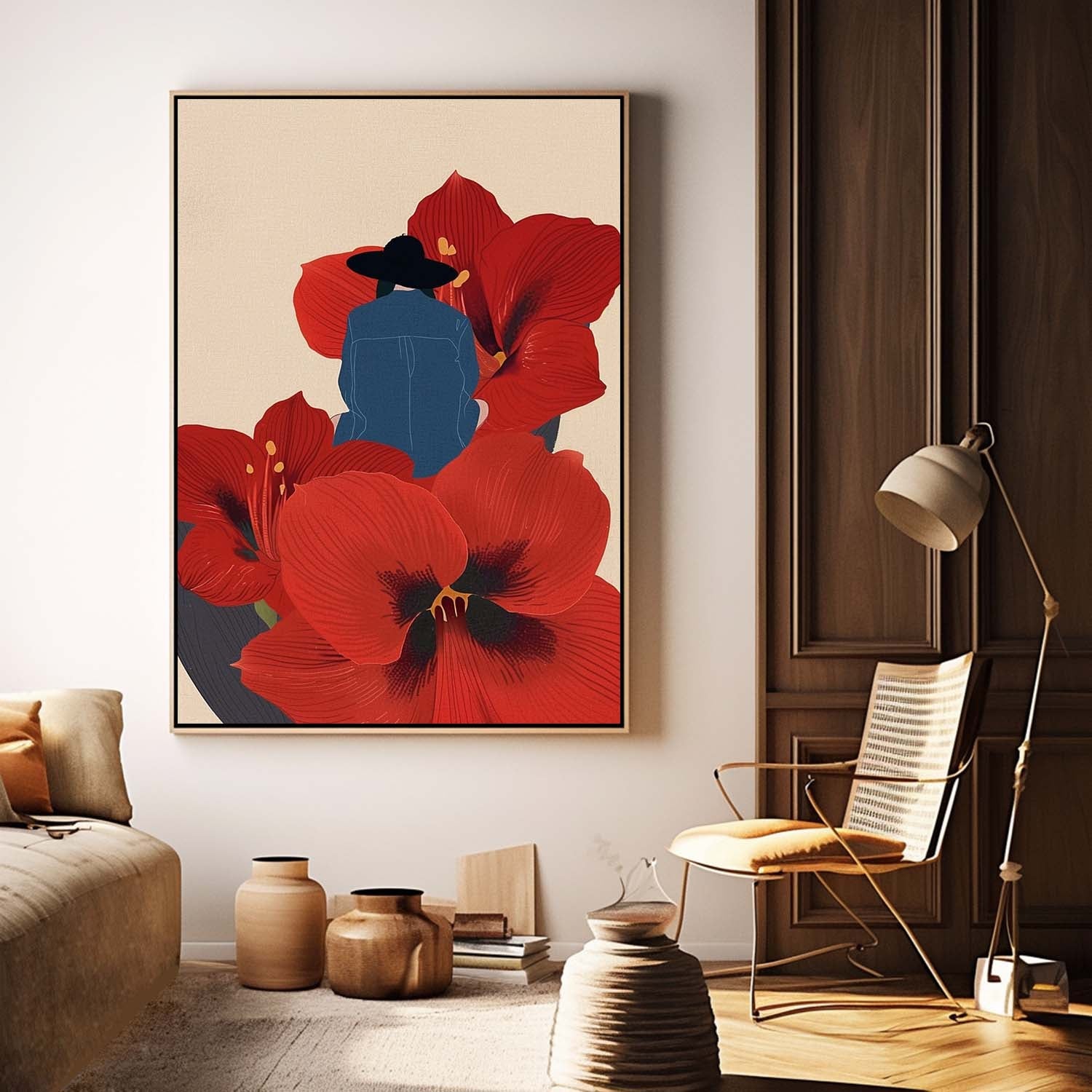 Wall Art People Modern Abstract Oversized Floral