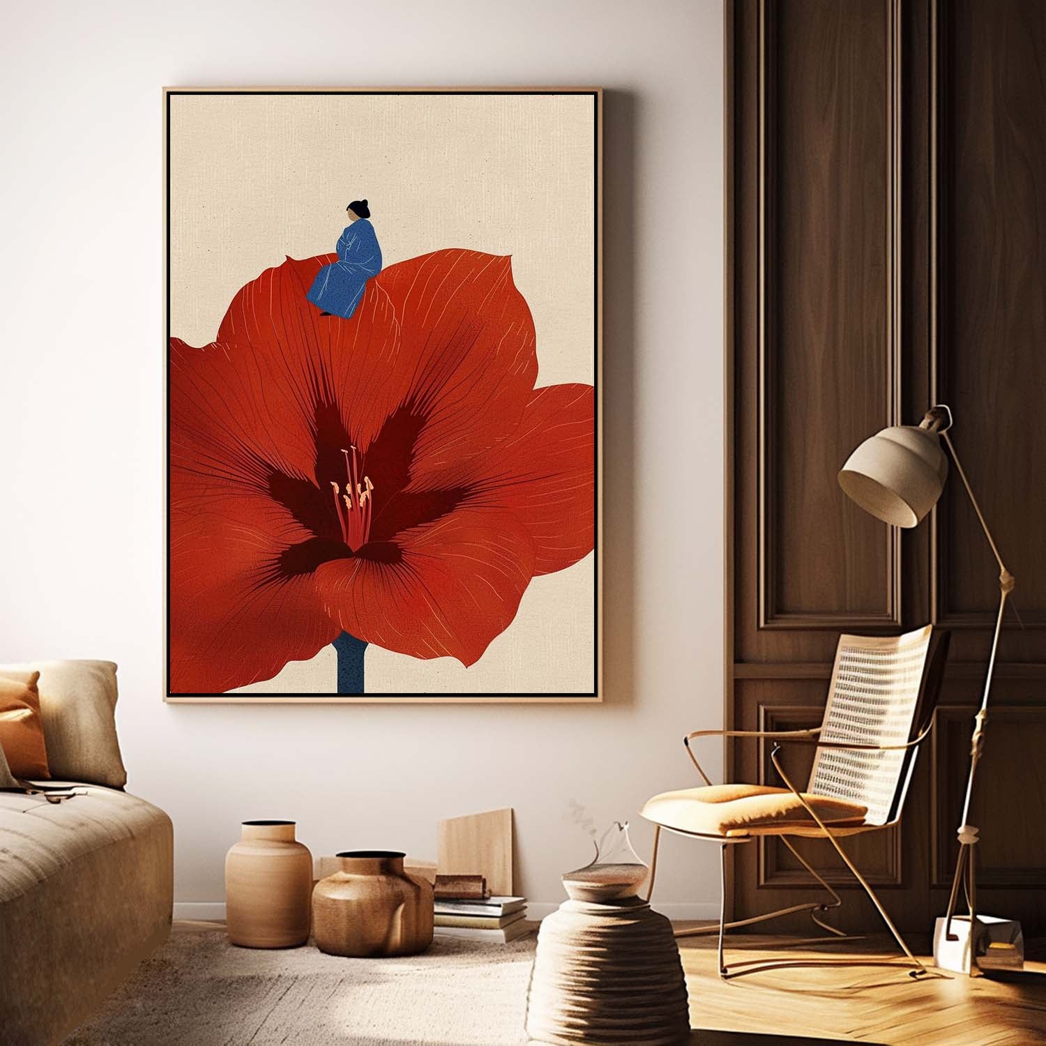 Wall Art People Oriental Surreal Floral Elegant
