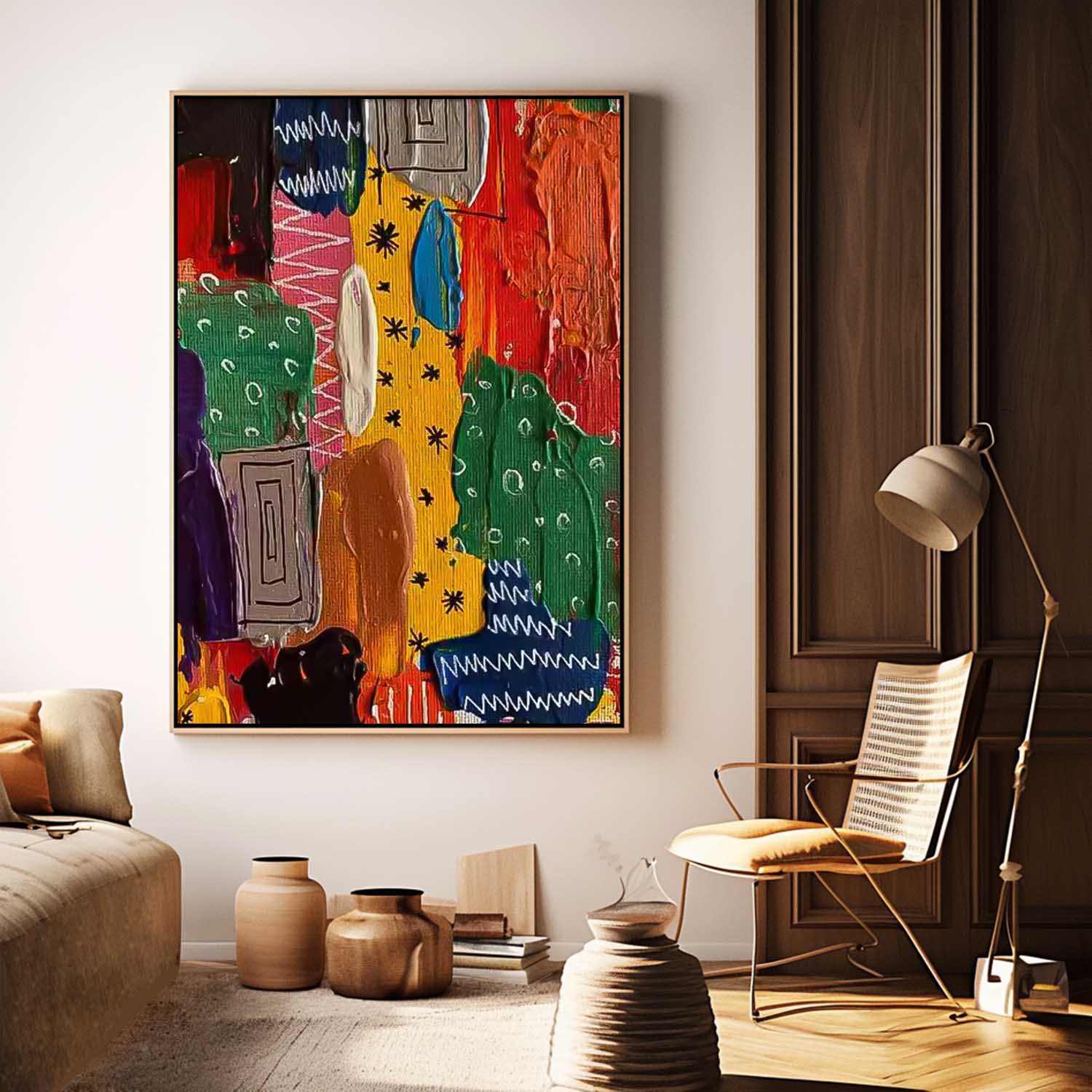 Abstract Canvas Art AB561 - Neutralighting