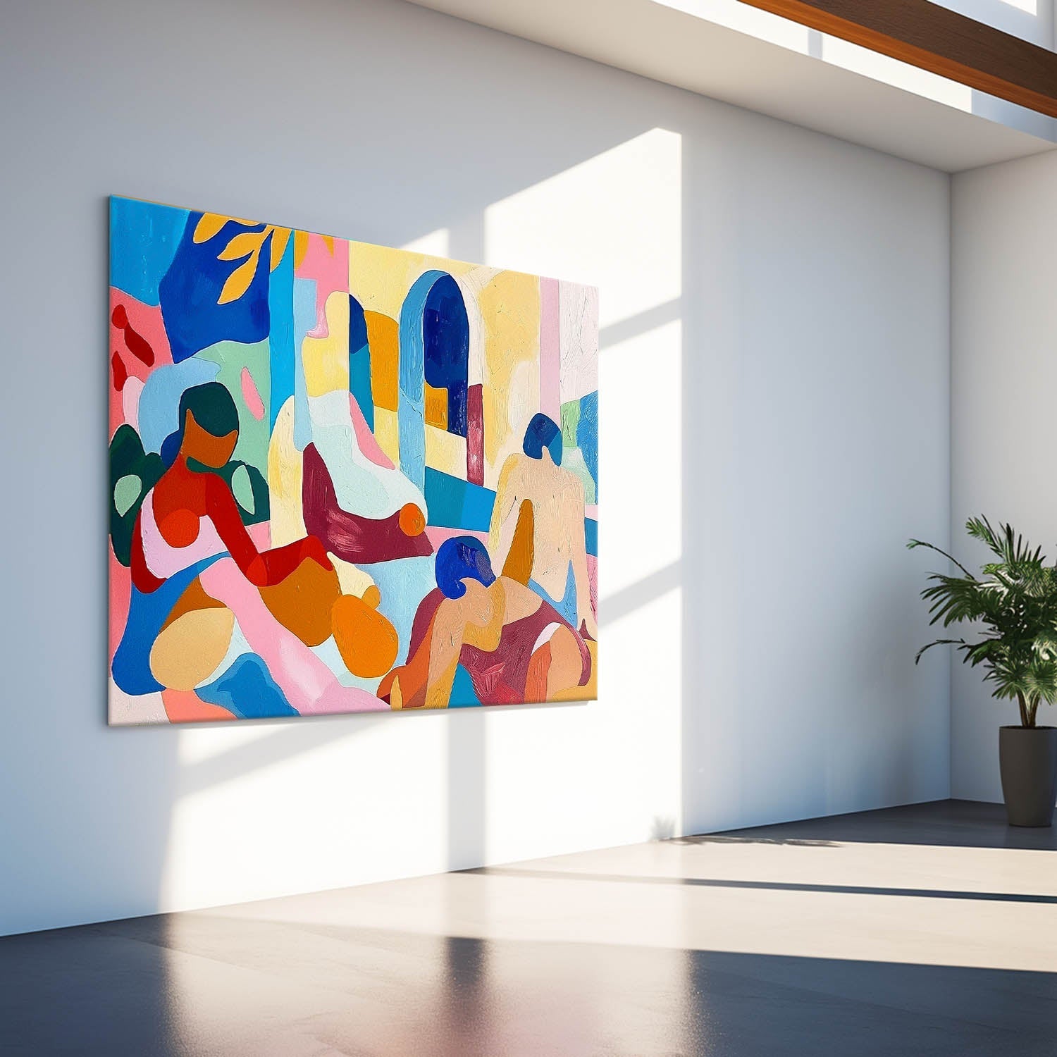 Wall Art Abstract Painterly Scene Elegant
