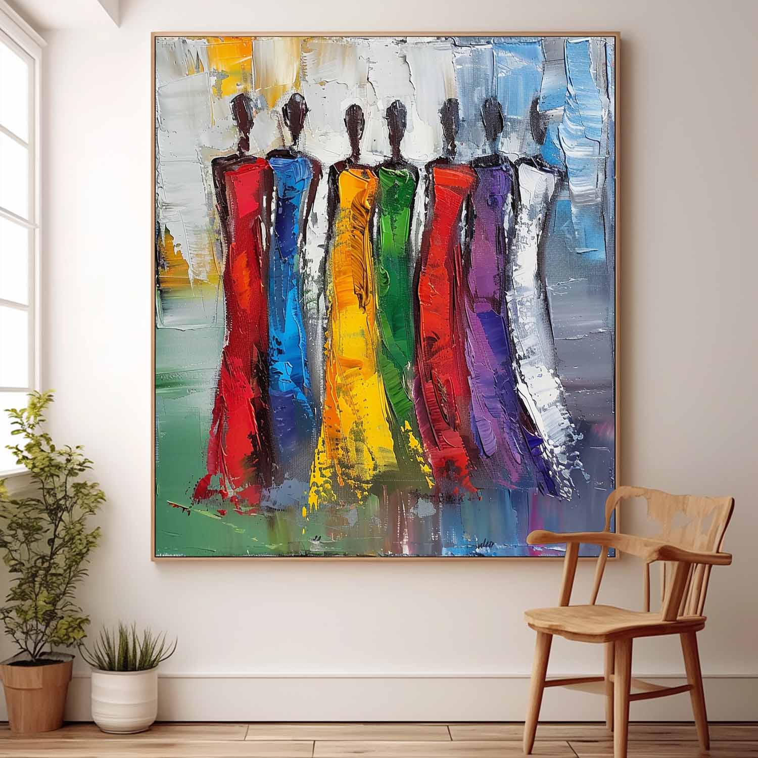 Wall Art People Painterly Inclusive Scene