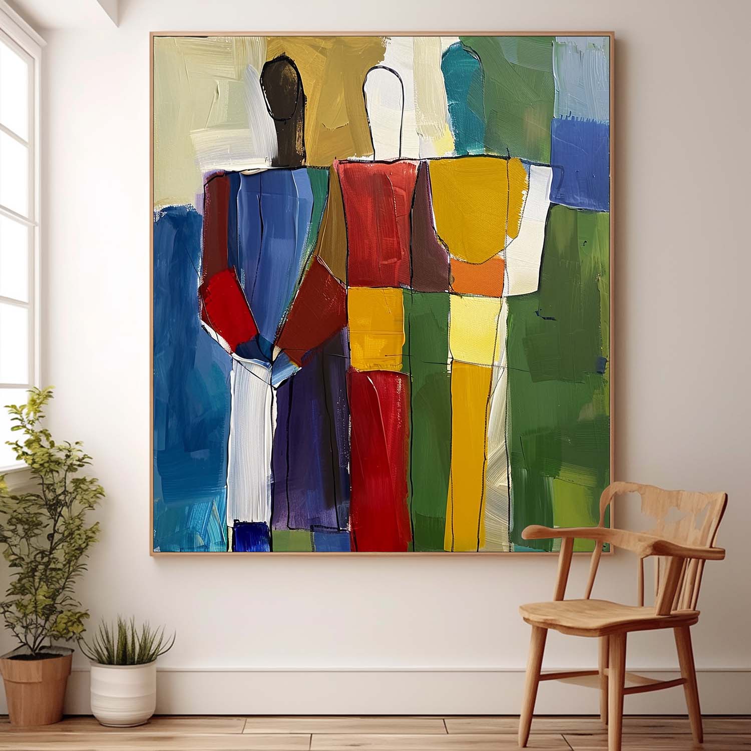 Wall Art Figurative Painterly Geometric Cubist