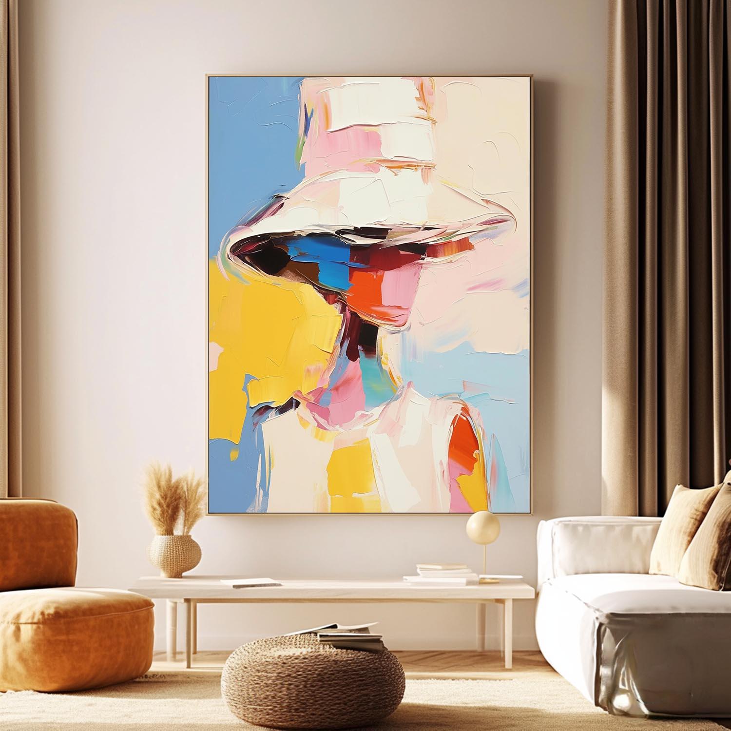 Wall Art Impasto People Elegant Emotional Abstract