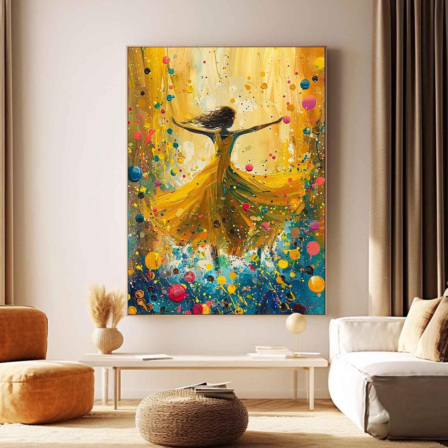Wall Art Contemporary Energetic Figurative Design