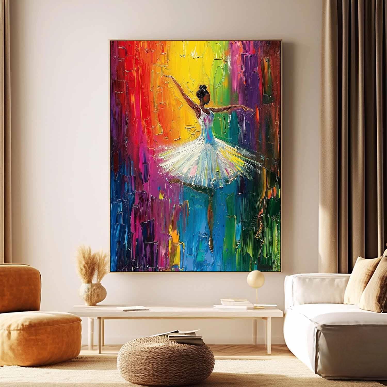 Wall Art Impasto Ballerina Dance Expressionist