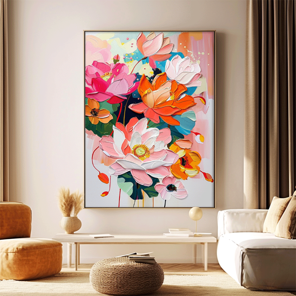 Wall Art Cheerful Lively Spring Vibrant Floral