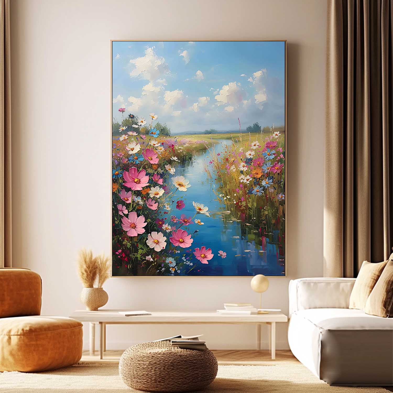 Wall Art Impasto Landscape Warm Rustic