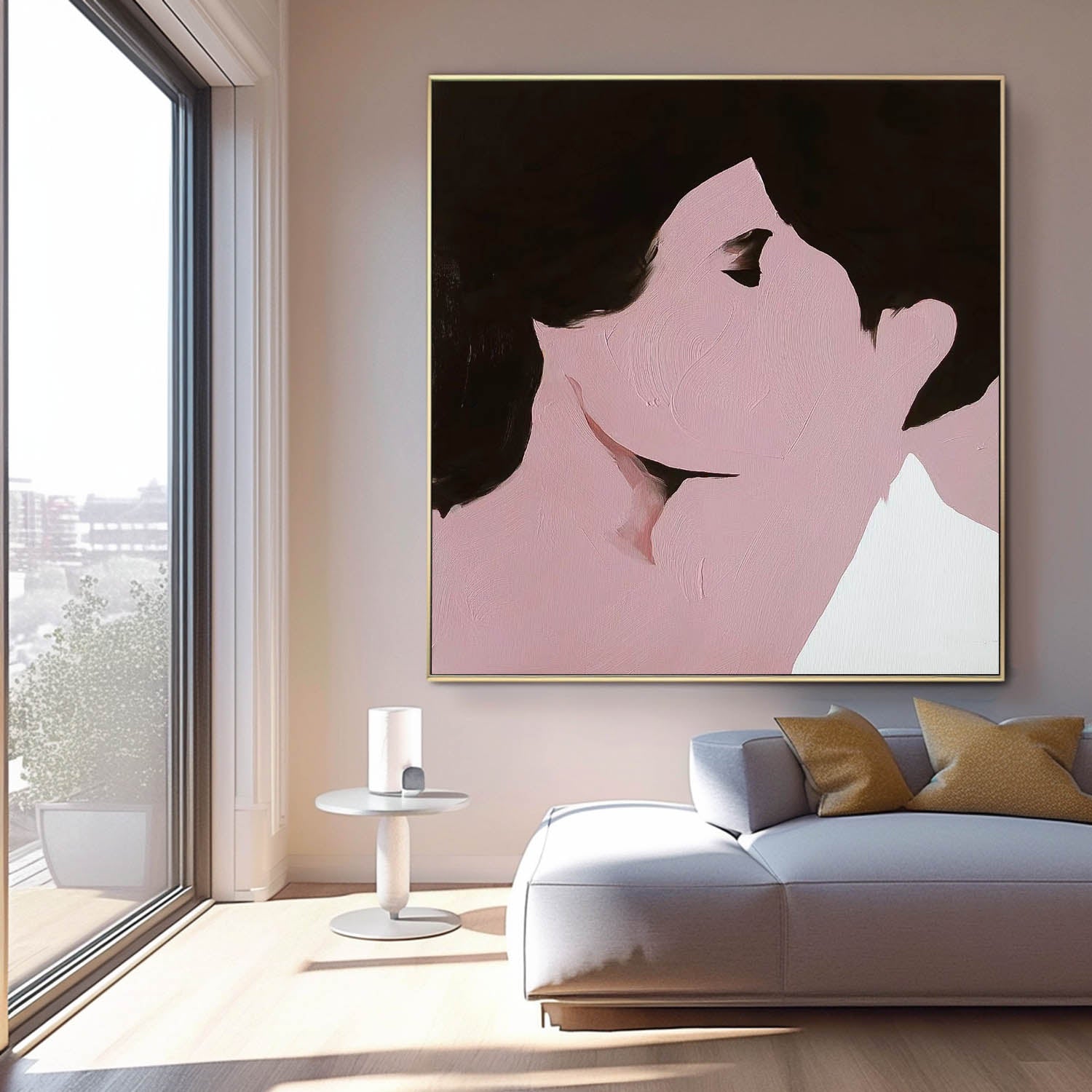 Minimalist Abstract Portrait Intimate Wall Art Elegant