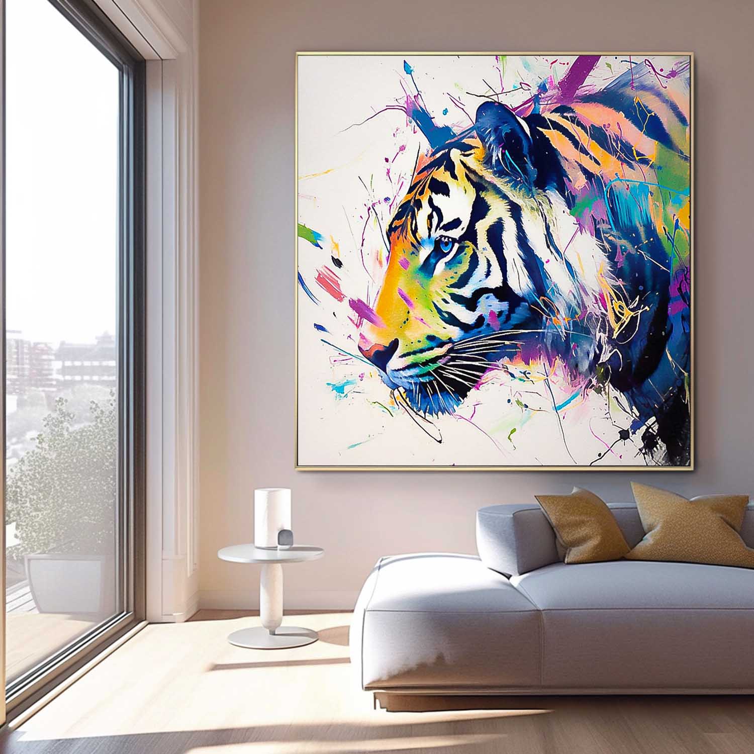 Wall Art Animal Playful Vibrant Dopamine Abstract