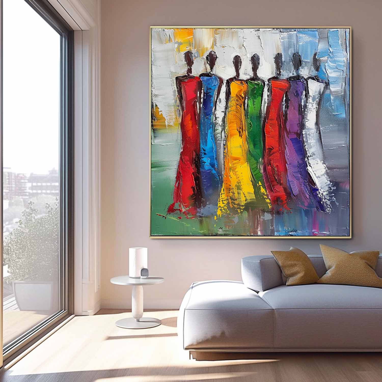 Wall Art People Painterly Inclusive Scene