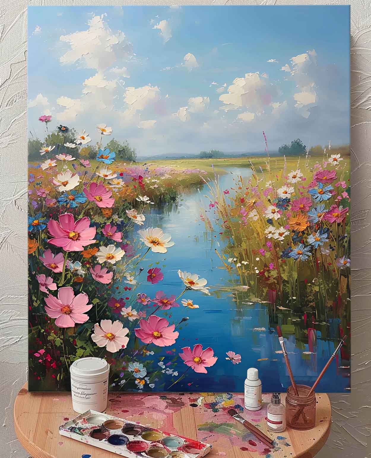 Wall Art Impasto Landscape Warm Rustic