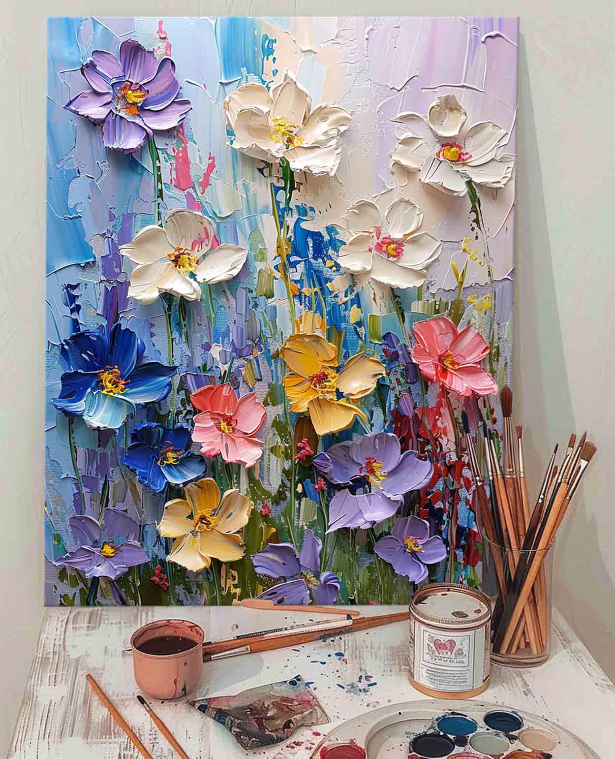 Wall Art Floral Serene Contemplative Elegant
