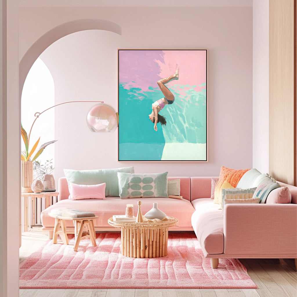 Wall Art Impasto People Vibrant Dynamic Scene