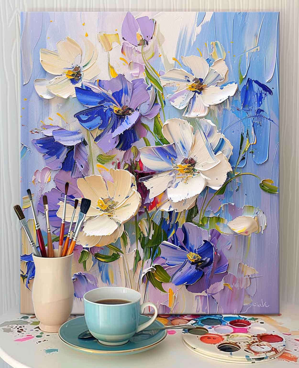 Wall Art Flower Painterly Modern Elegant