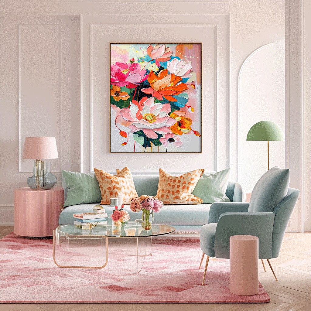 Wall Art Cheerful Lively Spring Vibrant Floral